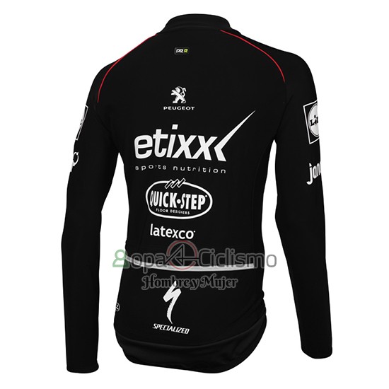 Etixx Quick Step Ropa Ciclismo Culotte Largo 2015 Mangas Largas Ettix Quick Step Negro y Blanco